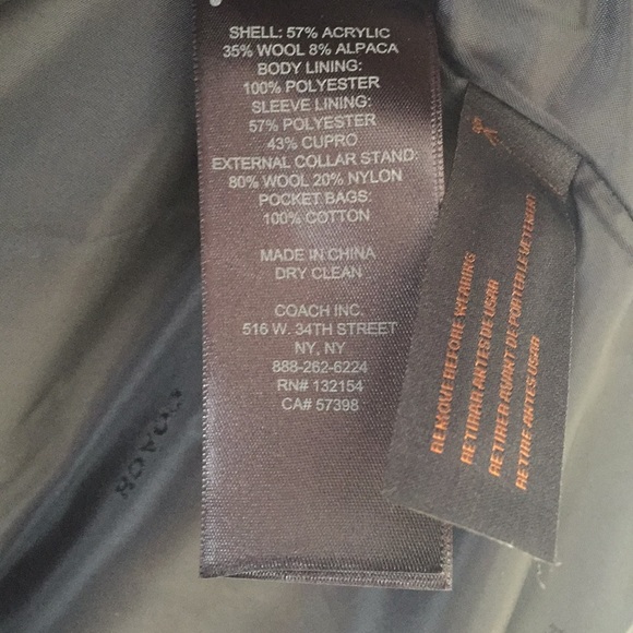 Coach Wool Coat - Picture 7 of 8